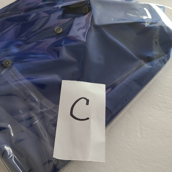 NWOT J.Ferrar  Men's Blue Dress Shirt Slim Fit Sz.16-16,5 (34-35) - Picture 9 of 9